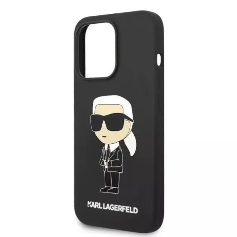Karl Lagerfeld Etui ochronne na telefon Karl Lagerfeld KLHCP14LSNIKBCK do Apple iPhone 14 Pro 6,1" hardcase czarny/black Silicone Ikonik Karl Lagerfeld Etui ochronne na telefon Karl Lagerfeld KLHCP14LSNIKBCK do Apple iPhone 14 Pro 6,1" hardcase czarny/black Silicone Ikonik