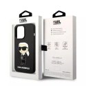Karl Lagerfeld Etui ochronne na telefon Karl Lagerfeld KLHCP14LSNIKBCK do Apple iPhone 14 Pro 6,1" hardcase czarny/black Silicone Ikonik