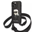 Karl Lagerfeld Etui ochronne na telefon Karl Lagerfeld KLHCP14LSTKMK do Apple iPhone 14 Pro 6,1" czarny/black hardcase Monogram Ikonik Patch