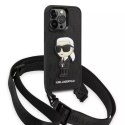 Karl Lagerfeld Etui ochronne na telefon Karl Lagerfeld KLHCP14LSTKMK do Apple iPhone 14 Pro 6,1" czarny/black hardcase Monogram Ikonik Patch