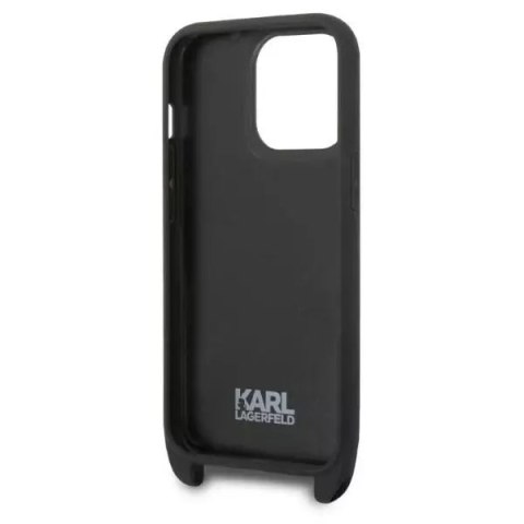 Karl Lagerfeld Etui ochronne na telefon Karl Lagerfeld KLHCP14LSTKMK do Apple iPhone 14 Pro 6,1" czarny/black hardcase Monogram Ikonik Patch Karl Lagerfeld Etui ochronne na telefon Karl Lagerfeld KLHCP14LSTKMK do Apple iPhone 14 Pro 6,1" czarny/black hardcase Monogram Ikonik Patch