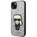 Karl Lagerfeld Etui ochronne na telefon Karl Lagerfeld KLHCP14MGFKPG do Apple iPhone 14 Plus 6,7" hardcase srebrny/silver Glitter Flakes Ikonik