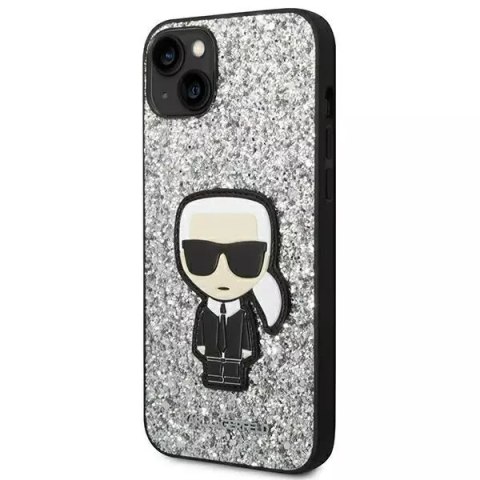 Karl Lagerfeld Etui ochronne na telefon Karl Lagerfeld KLHCP14MGFKPG do Apple iPhone 14 Plus 6,7" hardcase srebrny/silver Glitter Flakes Ikonik Karl Lagerfeld Etui ochronne na telefon Karl Lagerfeld KLHCP14MGFKPG do Apple iPhone 14 Plus 6,7" hardcase srebrny/silver Glitter Flakes Ikonik