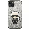 Karl Lagerfeld Etui ochronne na telefon Karl Lagerfeld KLHCP14MGFKPG do Apple iPhone 14 Plus 6,7" hardcase srebrny/silver Glitter Flakes Ikonik