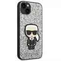 Karl Lagerfeld Etui ochronne na telefon Karl Lagerfeld KLHCP14MGFKPG do Apple iPhone 14 Plus 6,7" hardcase srebrny/silver Glitter Flakes Ikonik