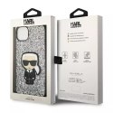 Karl Lagerfeld Etui ochronne na telefon Karl Lagerfeld KLHCP14MGFKPG do Apple iPhone 14 Plus 6,7" hardcase srebrny/silver Glitter Flakes Ikonik