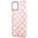 Karl Lagerfeld Etui ochronne na telefon Karl Lagerfeld KLHCP14MHKLSPCP do Apple iPhone 14 Plus 6,7" hardcase różowy/pink Mono Vertical Stripe