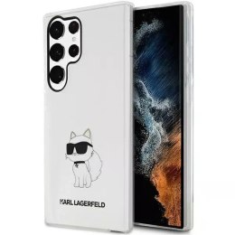 Karl Lagerfeld Etui ochronne na telefon Karl Lagerfeld KLHCS23LHNCHTCT do Samsung Galaxy S23 Ultra S918 transparent hardcase Ikonik Choupette