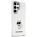 Karl Lagerfeld Etui ochronne na telefon Karl Lagerfeld KLHCS23LHNCHTCT do Samsung Galaxy S23 Ultra S918 transparent hardcase Ikonik Choupette