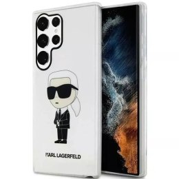 Karl Lagerfeld Etui ochronne na telefon Karl Lagerfeld KLHCS23LHNIKTCT do Samsung Galaxy S23 Ultra S918 transparent hardcase Ikonik Karl Lagerf