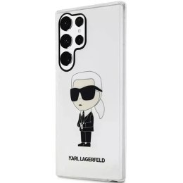 Karl Lagerfeld Etui ochronne na telefon Karl Lagerfeld KLHCS23LHNIKTCT do Samsung Galaxy S23 Ultra S918 transparent hardcase Ikonik Karl Lagerf
