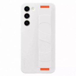 Samsung Etui Samsung Silicone Grip Cover doSamsung Galaxy S23+ Plus silikonowy pokrowiec z paskiem na rękę białe