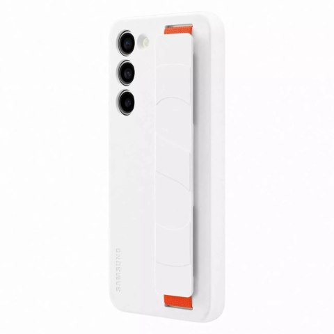 Samsung Etui Samsung Silicone Grip Cover doSamsung Galaxy S23+ Plus silikonowy pokrowiec z paskiem na rękę białe Samsung Etui Samsung Silicone Grip Cover doSamsung Galaxy S23+ Plus silikonowy pokrowiec z paskiem na rękę białe