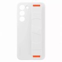 Samsung Etui Samsung Silicone Grip Cover doSamsung Galaxy S23+ Plus silikonowy pokrowiec z paskiem na rękę białe