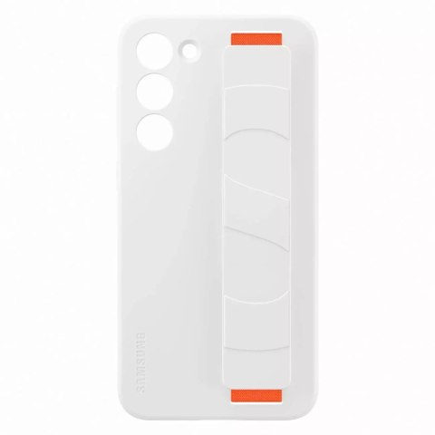 Samsung Etui Samsung Silicone Grip Cover doSamsung Galaxy S23+ Plus silikonowy pokrowiec z paskiem na rękę białe Samsung Etui Samsung Silicone Grip Cover doSamsung Galaxy S23+ Plus silikonowy pokrowiec z paskiem na rękę białe