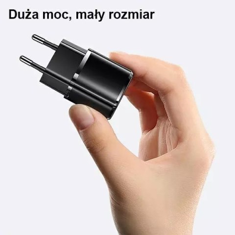 Usams USAMS Ładowarka sieciowa 1x USB-C T36 mini 20W + kabel USB-C-Lightning czarny/black PD3.0 Fast Charging XFKXLOGTL01 (US-CC124+US Usams USAMS Ładowarka sieciowa 1x USB-C T36 mini 20W + kabel USB-C-Lightning czarny/black PD3.0 Fast Charging XFKXLOGTL01 (US-CC124+US