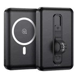 Usams USAMS Powerbank PB64 10000mAh 20W QC3.0+PD Magnetic Wireless Fast Charge czarny/black 10KCD17301 (US-CD173)