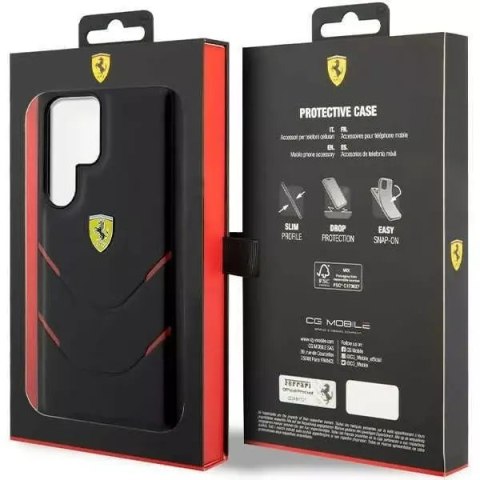 Ferrari Etui Ferrari FEHCS23LPBAK do Samsung Galaxy S23 Ultra S918 czarny/black hardcase Hot Stamp Lines Ferrari Etui Ferrari FEHCS23LPBAK do Samsung Galaxy S23 Ultra S918 czarny/black hardcase Hot Stamp Lines