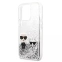 Karl Lagerfeld Etui Karl Lagerfeld KLHCP13XGKCS do iPhone 13 Pro Max 6,7" hardcase Liquid Glitter Karl&Choupette