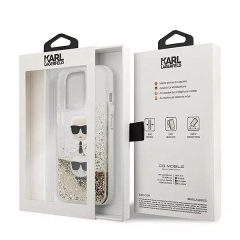 Karl Lagerfeld Etui Karl Lagerfeld KLHCP13XKICGLD do iPhone 13 Pro Max 6,7" hardcase Liquid Glitter Karl&Choupette Head Karl Lagerfeld Etui Karl Lagerfeld KLHCP13XKICGLD do iPhone 13 Pro Max 6,7" hardcase Liquid Glitter Karl&Choupette Head