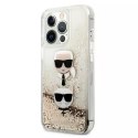 Karl Lagerfeld Etui Karl Lagerfeld KLHCP13XKICGLD do iPhone 13 Pro Max 6,7" hardcase Liquid Glitter Karl&Choupette Head