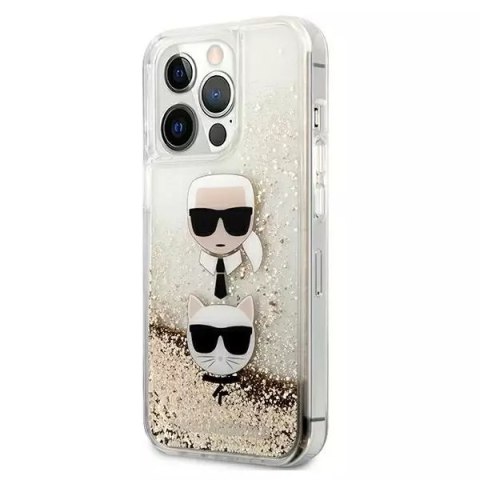 Karl Lagerfeld Etui Karl Lagerfeld KLHCP13XKICGLD do iPhone 13 Pro Max 6,7" hardcase Liquid Glitter Karl&Choupette Head Karl Lagerfeld Etui Karl Lagerfeld KLHCP13XKICGLD do iPhone 13 Pro Max 6,7" hardcase Liquid Glitter Karl&Choupette Head