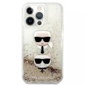 Karl Lagerfeld Etui Karl Lagerfeld KLHCP13XKICGLD do iPhone 13 Pro Max 6,7" hardcase Liquid Glitter Karl&Choupette Head