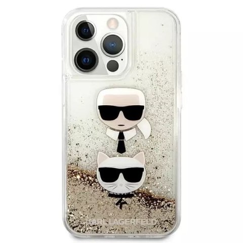 Karl Lagerfeld Etui Karl Lagerfeld KLHCP13XKICGLD do iPhone 13 Pro Max 6,7" hardcase Liquid Glitter Karl&Choupette Head Karl Lagerfeld Etui Karl Lagerfeld KLHCP13XKICGLD do iPhone 13 Pro Max 6,7" hardcase Liquid Glitter Karl&Choupette Head