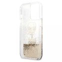 Karl Lagerfeld Etui Karl Lagerfeld KLHCP13XKICGLD do iPhone 13 Pro Max 6,7" hardcase Liquid Glitter Karl&Choupette Head
