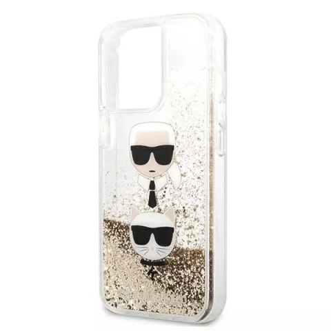 Karl Lagerfeld Etui Karl Lagerfeld KLHCP13XKICGLD do iPhone 13 Pro Max 6,7" hardcase Liquid Glitter Karl&Choupette Head Karl Lagerfeld Etui Karl Lagerfeld KLHCP13XKICGLD do iPhone 13 Pro Max 6,7" hardcase Liquid Glitter Karl&Choupette Head