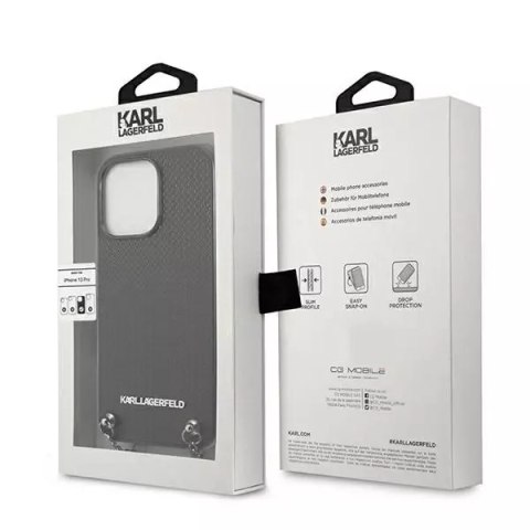 Karl Lagerfeld Etui Karl Lagerfeld KLHCP13XPMK do iPhone 13 Pro Max 6,7" hardcase Leather Textured and Chain Karl Lagerfeld Etui Karl Lagerfeld KLHCP13XPMK do iPhone 13 Pro Max 6,7" hardcase Leather Textured and Chain