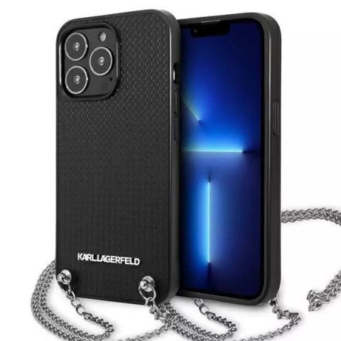 Karl Lagerfeld Etui Karl Lagerfeld KLHCP13XPMK do iPhone 13 Pro Max 6,7" hardcase Leather Textured and Chain Karl Lagerfeld Etui Karl Lagerfeld KLHCP13XPMK do iPhone 13 Pro Max 6,7" hardcase Leather Textured and Chain