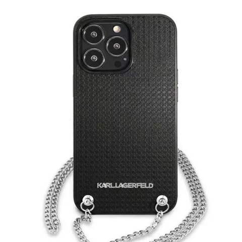 Karl Lagerfeld Etui Karl Lagerfeld KLHCP13XPMK do iPhone 13 Pro Max 6,7" hardcase Leather Textured and Chain Karl Lagerfeld Etui Karl Lagerfeld KLHCP13XPMK do iPhone 13 Pro Max 6,7" hardcase Leather Textured and Chain