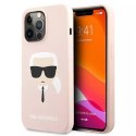 Karl Lagerfeld Etui Karl Lagerfeld KLHCP13XSLKHLP do iPhone 13 Pro Max 6,7" pink hardcase Silicone Karl`s Head