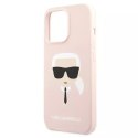 Karl Lagerfeld Etui Karl Lagerfeld KLHCP13XSLKHLP do iPhone 13 Pro Max 6,7" pink hardcase Silicone Karl`s Head
