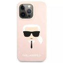 Karl Lagerfeld Etui Karl Lagerfeld KLHCP13XSLKHLP do iPhone 13 Pro Max 6,7" pink hardcase Silicone Karl`s Head