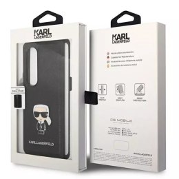 Karl Lagerfeld Etui Karl Lagerfeld KLHCZFD4IKMSBK F936 do Galaxy Z Fold 4 book Saffiano Ikonik Metal