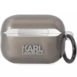 Karl Lagerfeld Etui ochronne na słuchawki Karl Lagerfeld KKLAP2HNIKTCK do Apple AirPods Pro 2 cover czarny/black Ikonik Karl Lagerfeld