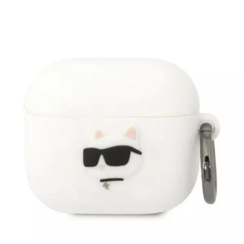 Karl Lagerfeld Etui ochronne na słuchawki Karl Lagerfeld KLA3RUNCHH do Apple AirPods 3 cover biały/white Silicone Choupette Head 3D Karl Lagerfeld Etui ochronne na słuchawki Karl Lagerfeld KLA3RUNCHH do Apple AirPods 3 cover biały/white Silicone Choupette Head 3D