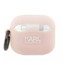 Karl Lagerfeld Etui ochronne na słuchawki Karl Lagerfeld KLA3RUNIKP do Apple AirPods 3 cover różowy/pink Silicone Karl Head 3D