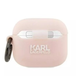 Karl Lagerfeld Etui ochronne na słuchawki Karl Lagerfeld KLA3RUNIKP do Apple AirPods 3 cover różowy/pink Silicone Karl Head 3D