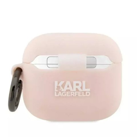 Karl Lagerfeld Etui ochronne na słuchawki Karl Lagerfeld KLA3RUNIKP do Apple AirPods 3 cover różowy/pink Silicone Karl Head 3D Karl Lagerfeld Etui ochronne na słuchawki Karl Lagerfeld KLA3RUNIKP do Apple AirPods 3 cover różowy/pink Silicone Karl Head 3D