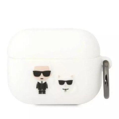 Karl Lagerfeld Etui ochronne na słuchawki Karl Lagerfeld KLACAPSILKCW do Apple AirPods Pro cover biały/white Silicone Karl & Choupette Karl Lagerfeld Etui ochronne na słuchawki Karl Lagerfeld KLACAPSILKCW do Apple AirPods Pro cover biały/white Silicone Karl & Choupette