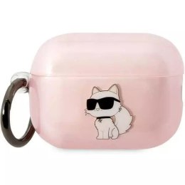 Karl Lagerfeld Etui ochronne na słuchawki Karl Lagerfeld KLAP2HNCHTCP do Apple AirPods Pro 2 cover różowy/pink Ikonik Choupette