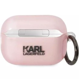Karl Lagerfeld Etui ochronne na słuchawki Karl Lagerfeld KLAP2HNCHTCP do Apple AirPods Pro 2 cover różowy/pink Ikonik Choupette