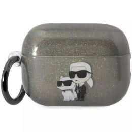 Karl Lagerfeld Etui ochronne na słuchawki Karl Lagerfeld KLAP2HNKCTGK do Apple AirPods Pro 2 cover czarny/black Gliter Karl&Choupette