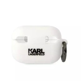 Karl Lagerfeld Etui ochronne na słuchawki Karl Lagerfeld KLAP2RUNIKH do Apple AirPods Pro 2 cover biały/white Silicone Karl Head 3D