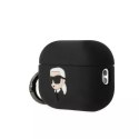 Karl Lagerfeld Etui ochronne na słuchawki Karl Lagerfeld KLAP2RUNIKK do Apple AirPods Pro 2 cover czarny/black Silicone Karl Head 3D
