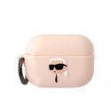 Karl Lagerfeld Etui ochronne na słuchawki Karl Lagerfeld KLAP2RUNIKP do Apple AirPods Pro 2 cover różowy/pink Silicone Karl Head 3D