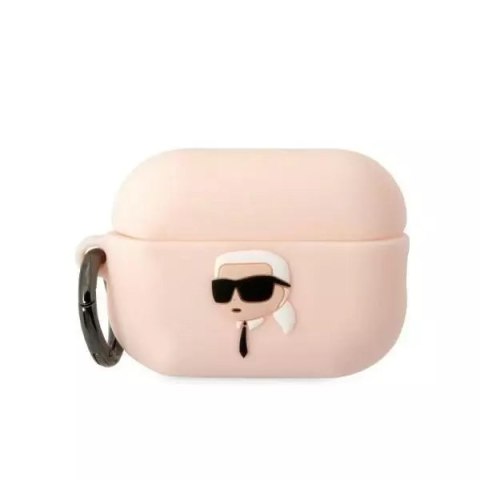 Karl Lagerfeld Etui ochronne na słuchawki Karl Lagerfeld KLAP2RUNIKP do Apple AirPods Pro 2 cover różowy/pink Silicone Karl Head 3D Karl Lagerfeld Etui ochronne na słuchawki Karl Lagerfeld KLAP2RUNIKP do Apple AirPods Pro 2 cover różowy/pink Silicone Karl Head 3D